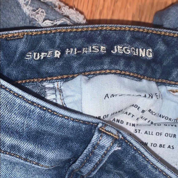 American Eagle Super Hi- Rise Jeggings 00 - Picture 3 of 7